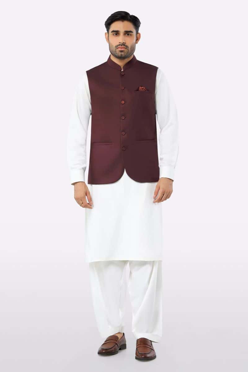 Maroon Waistcoat - alternate view