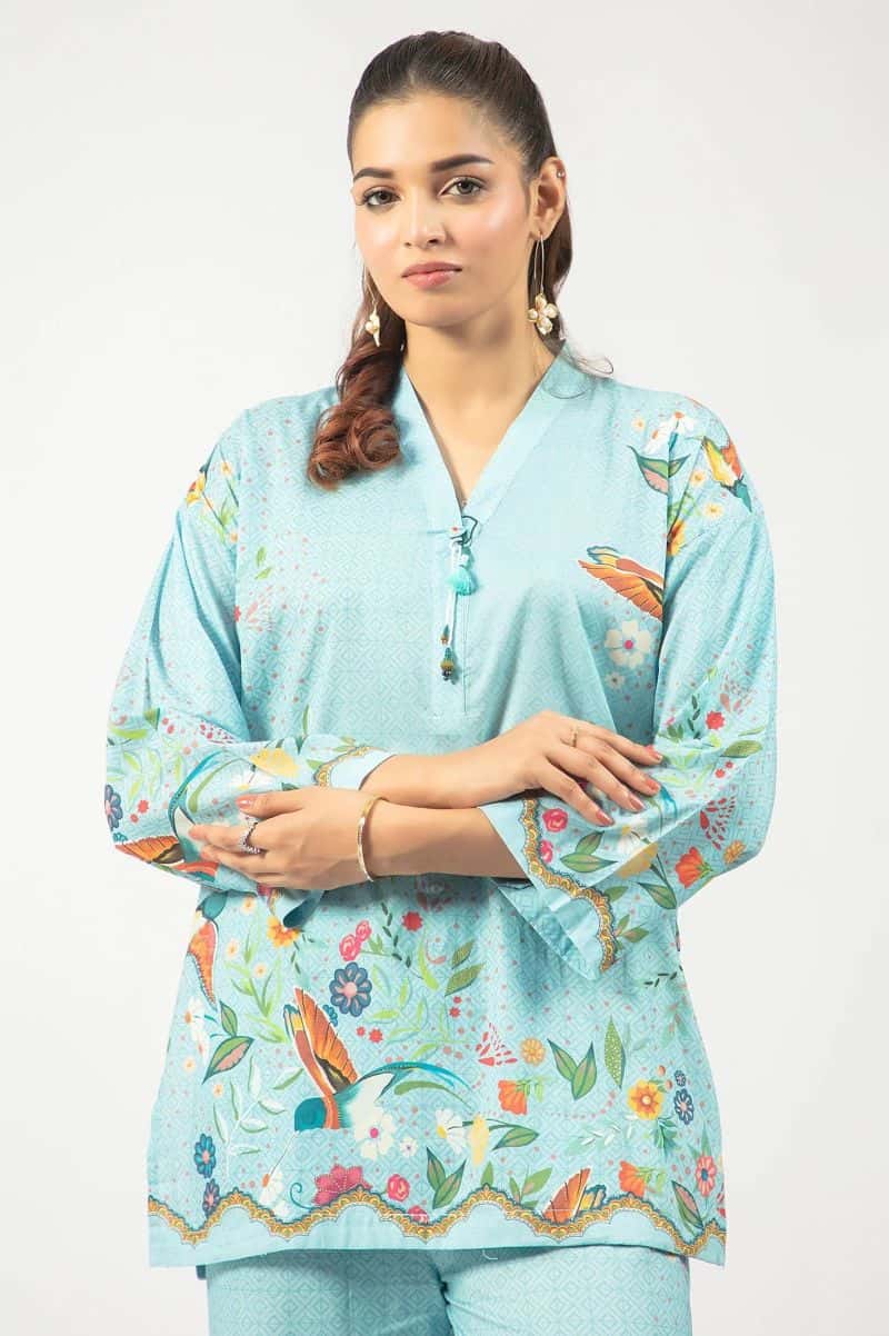 Cotton Blue Printed 2PC - alternate view