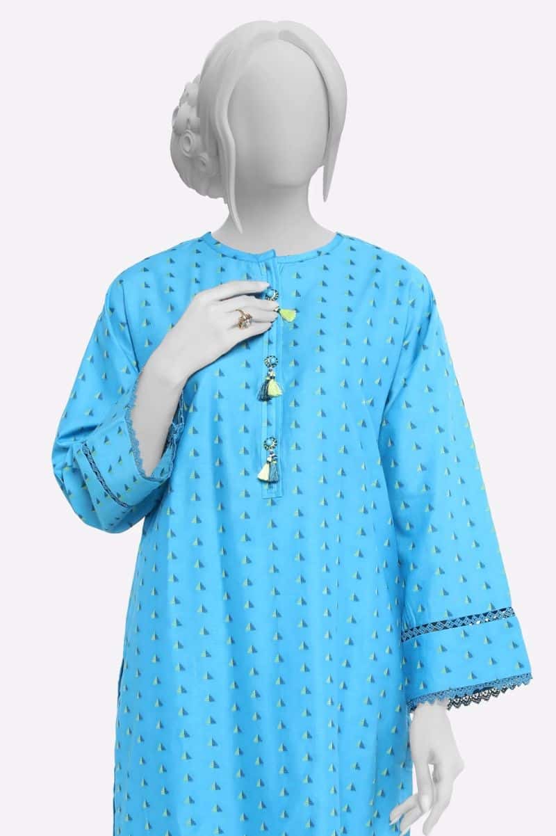 Jacquard Blue Stylised 2PC - alternate view