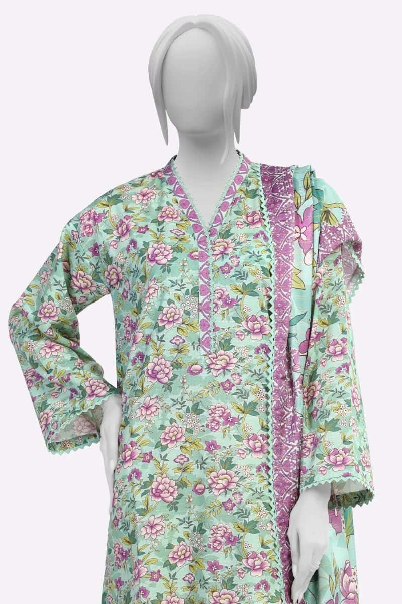 Printed Shirt and Dupatta - alternate view