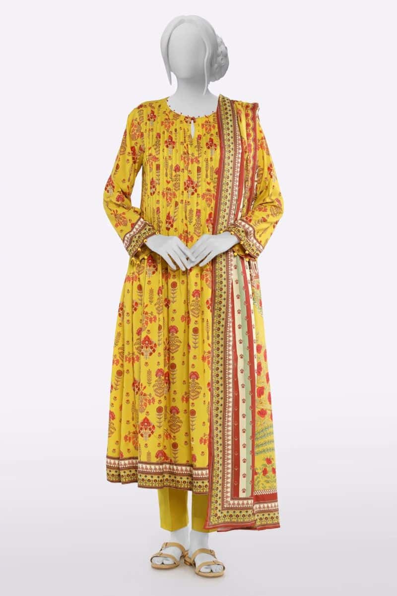 Printed Unstitched 3PC