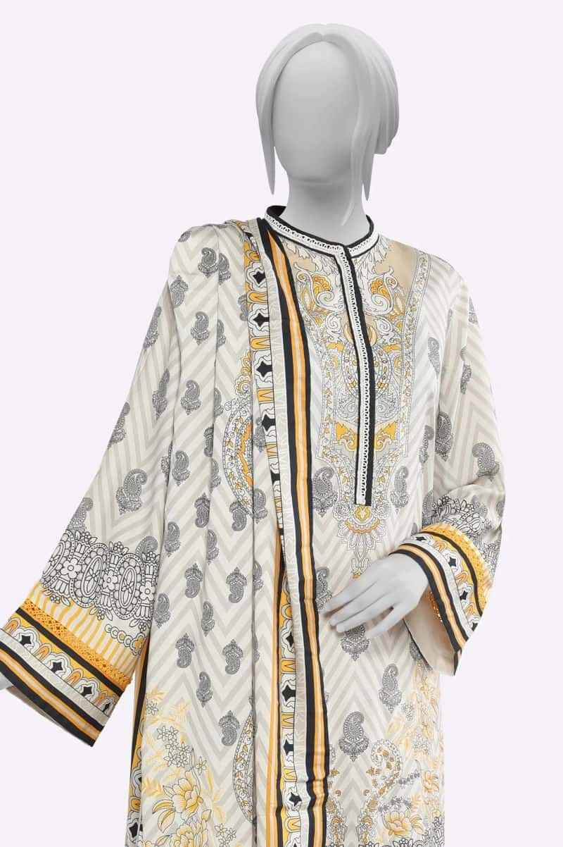 Printed Unstitched 3PC - alternate view