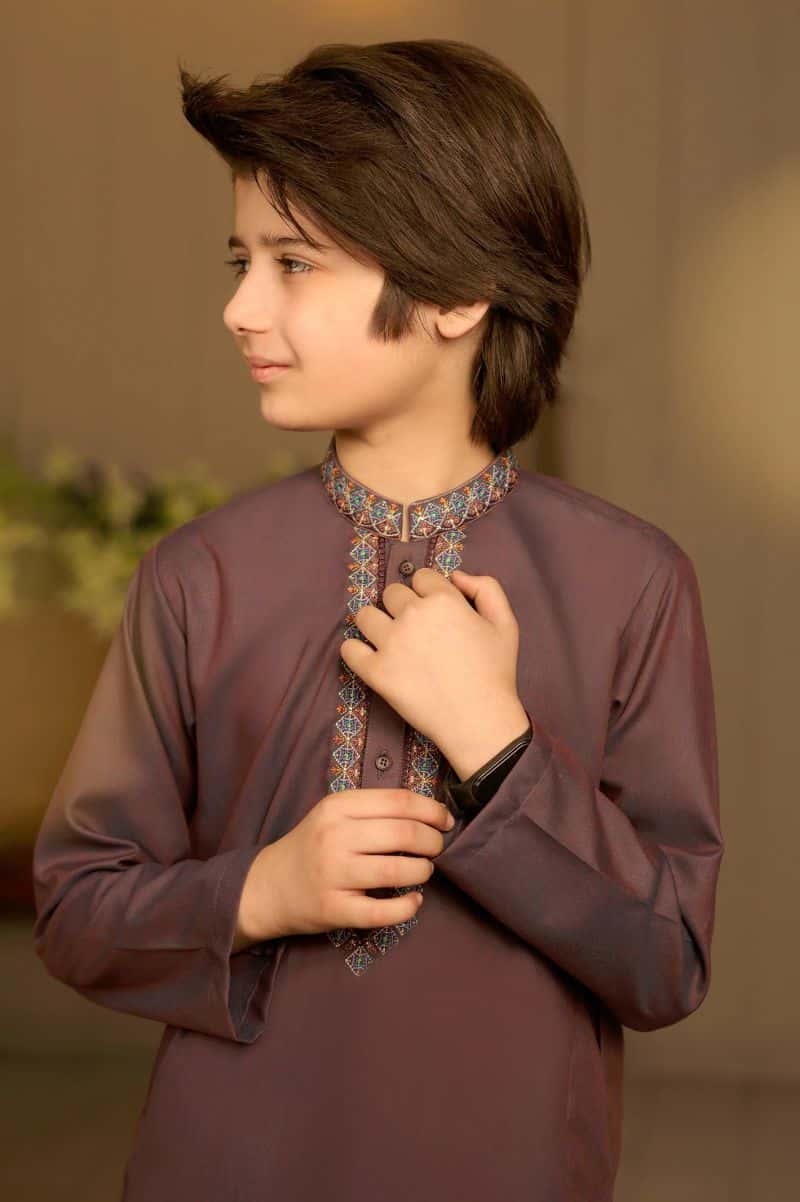 Purple Boys Kurta Pajama - alternate view