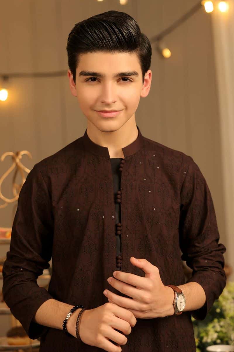 Maroon Boys Kurta Pajama - alternate view