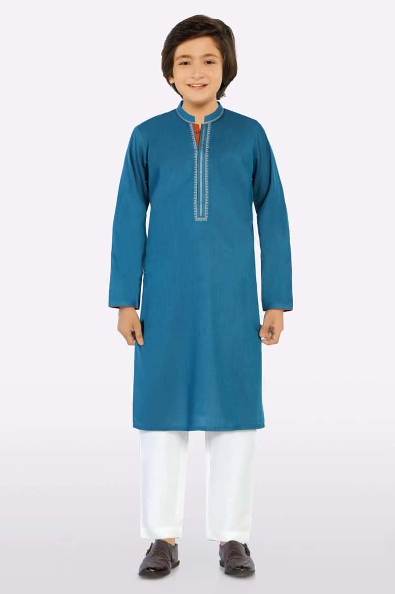Blue Teens Kurta Pajama