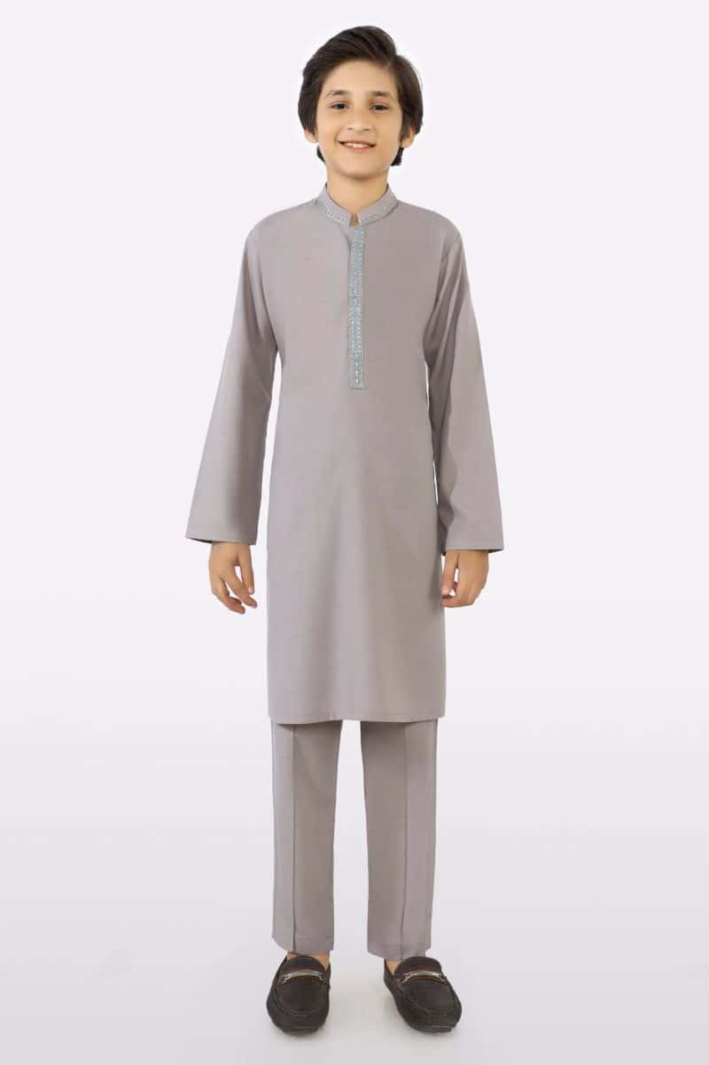 Light Grey Boys Kurta Pajama