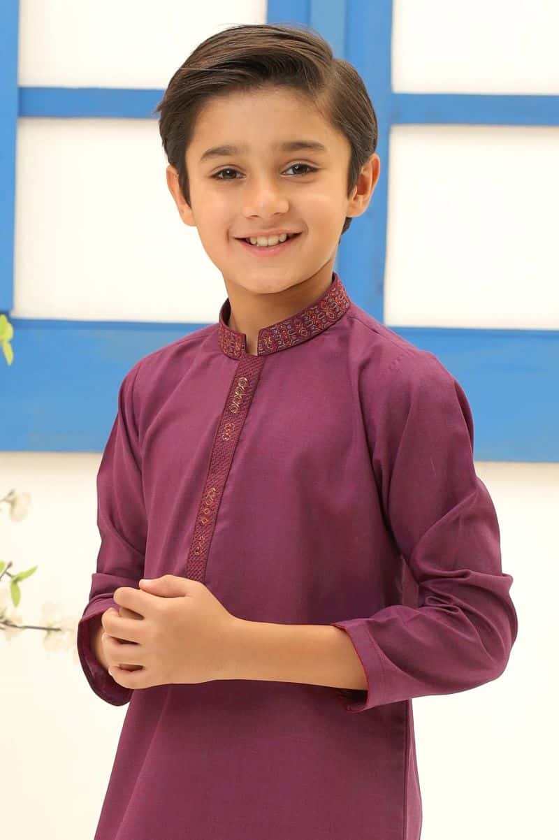 Purple Boys Kurta Pajama - alternate view