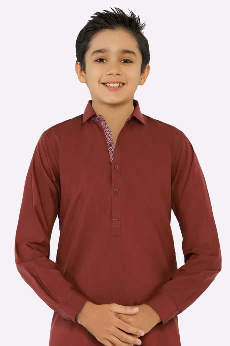 Maroon Teens Kameez Shalwar - alternate view