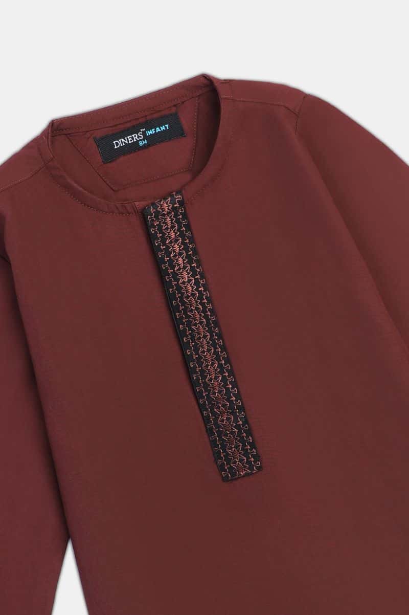 Maroon Infant Kurta Shalwar - alternate view