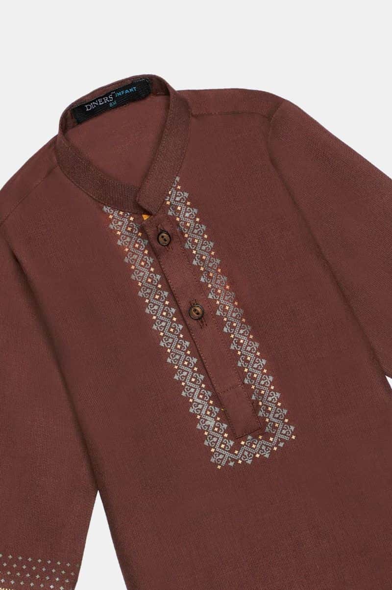 Maroon Infant Kurta Shalwar - alternate view