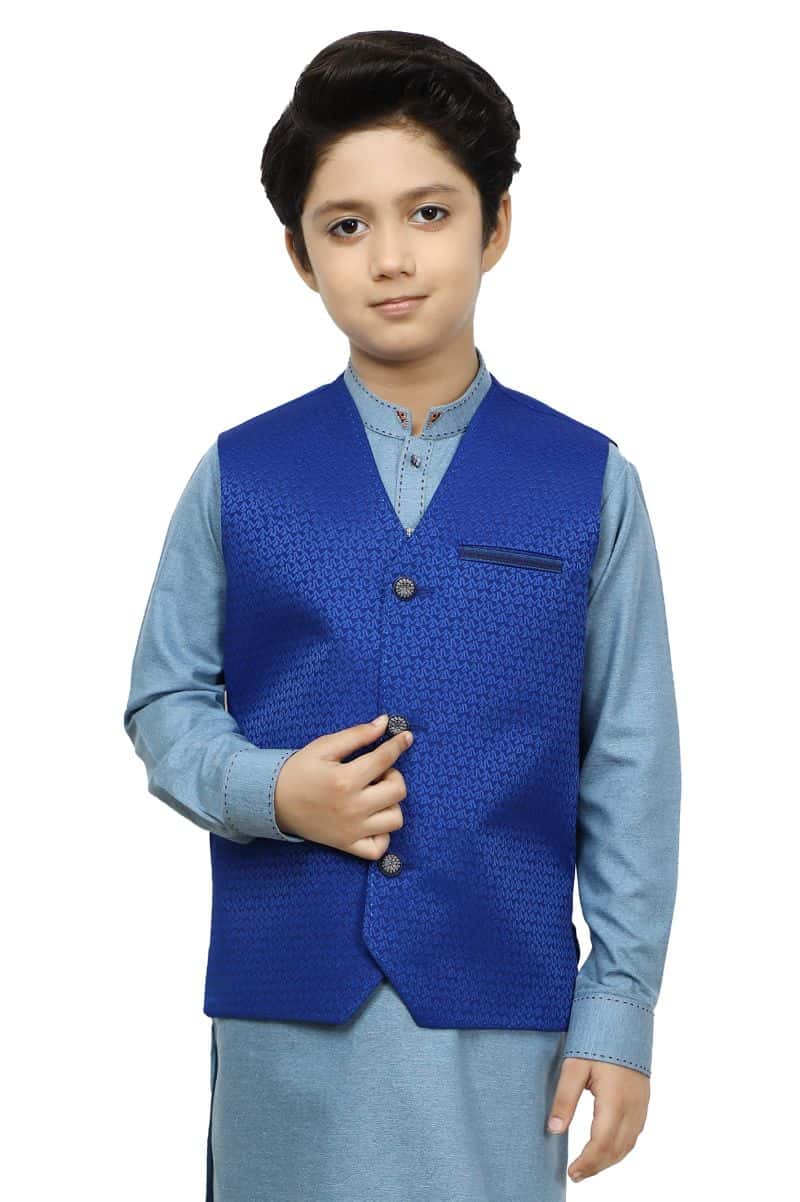 Boys Royal Blue WaistCoat
