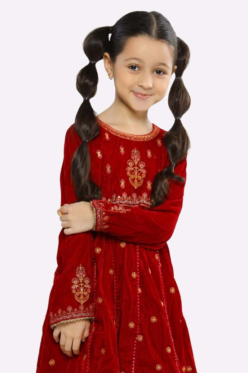 Embroidered Girls Kurti - alternate view
