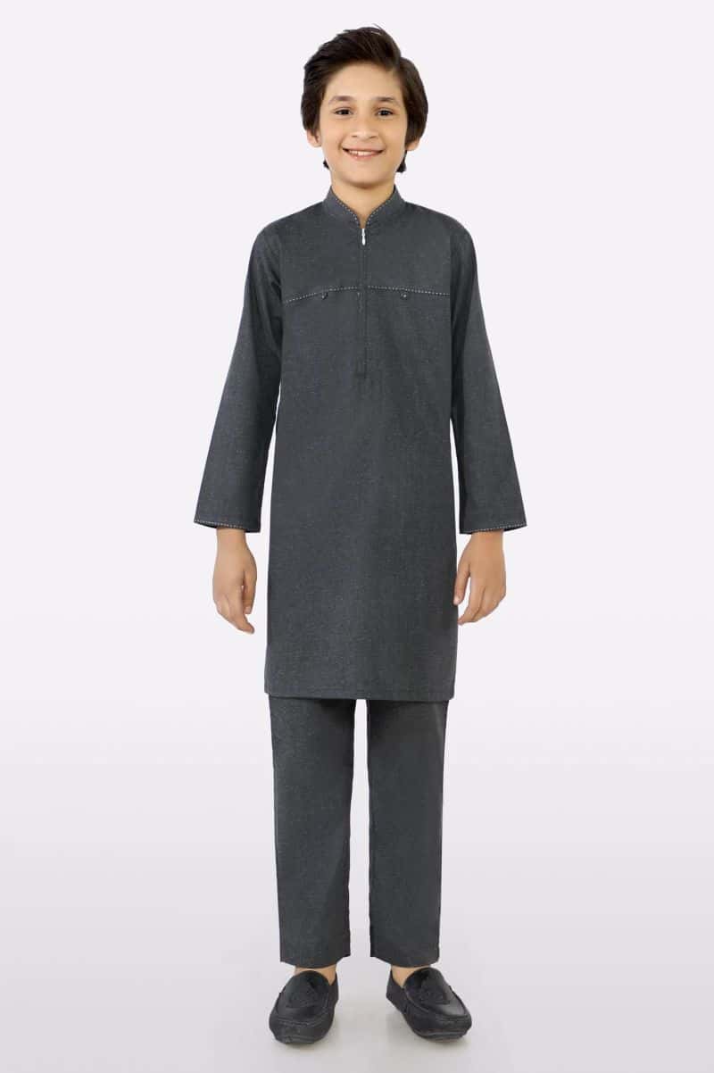 Dark Grey Boys Kurta Pajama