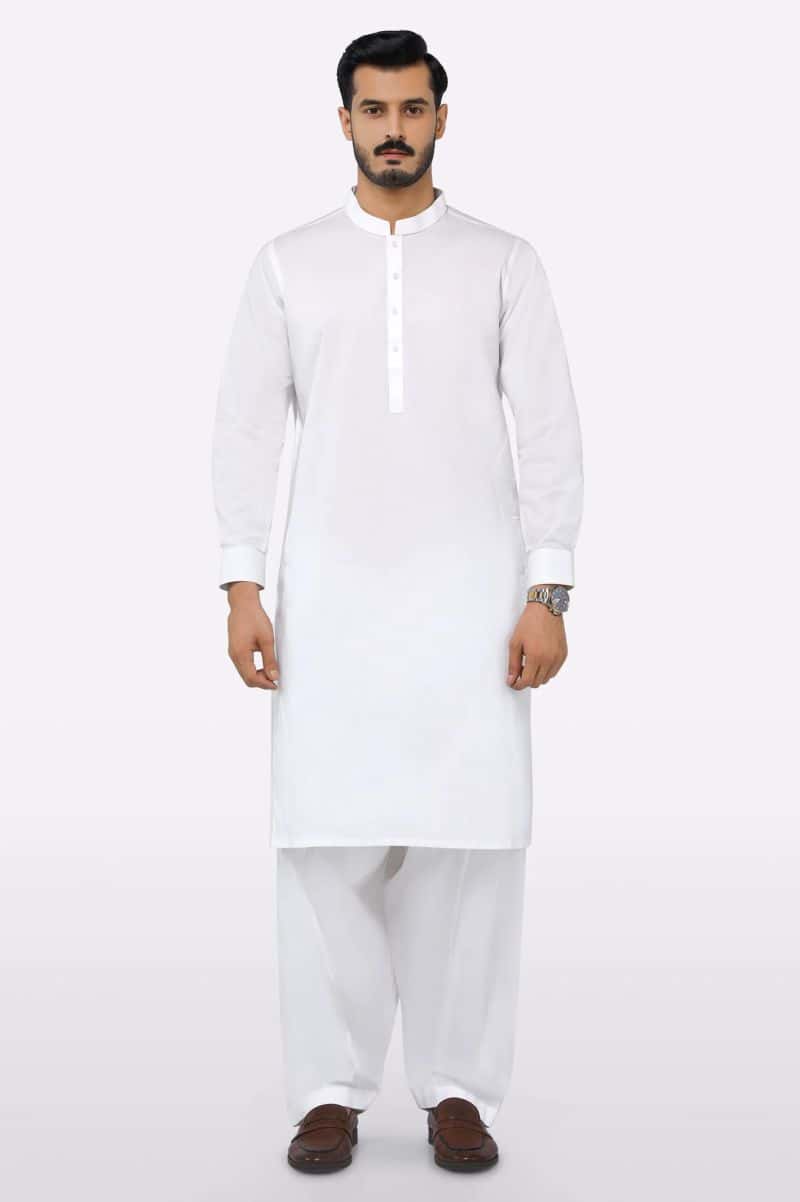 Cream Cotton Shalwar Kameez - alternate view
