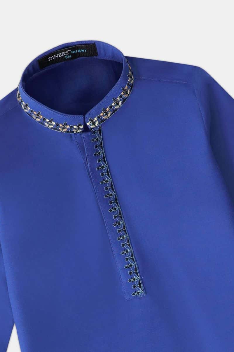 Royal Blue Infant Kurta Shalwar - alternate view