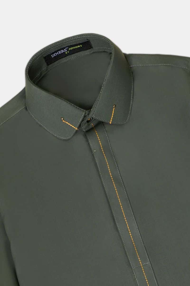 Olive Boys Kameez Shalwar - alternate view