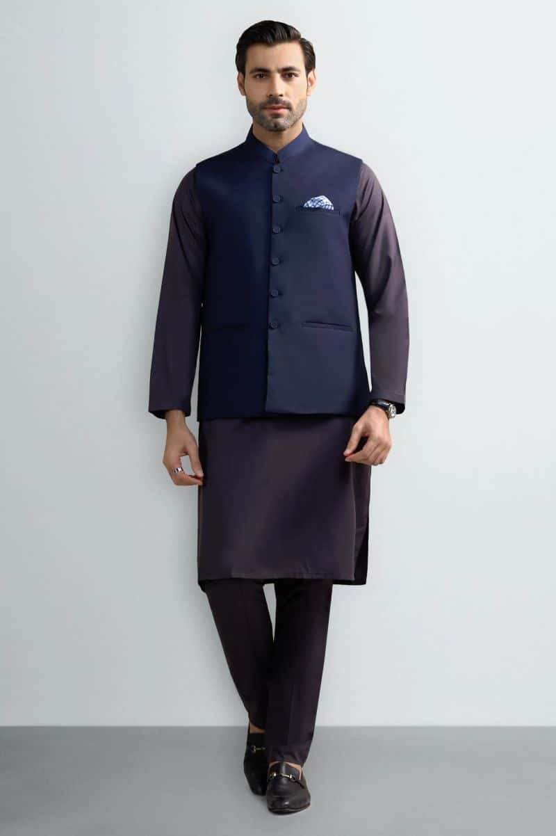 Navy Blue Waistcoat - alternate view