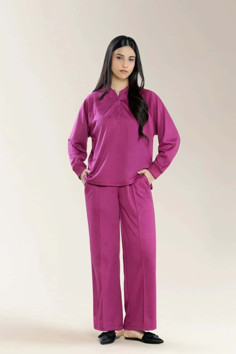 Knitted Purple Co-ord Set - alternate view