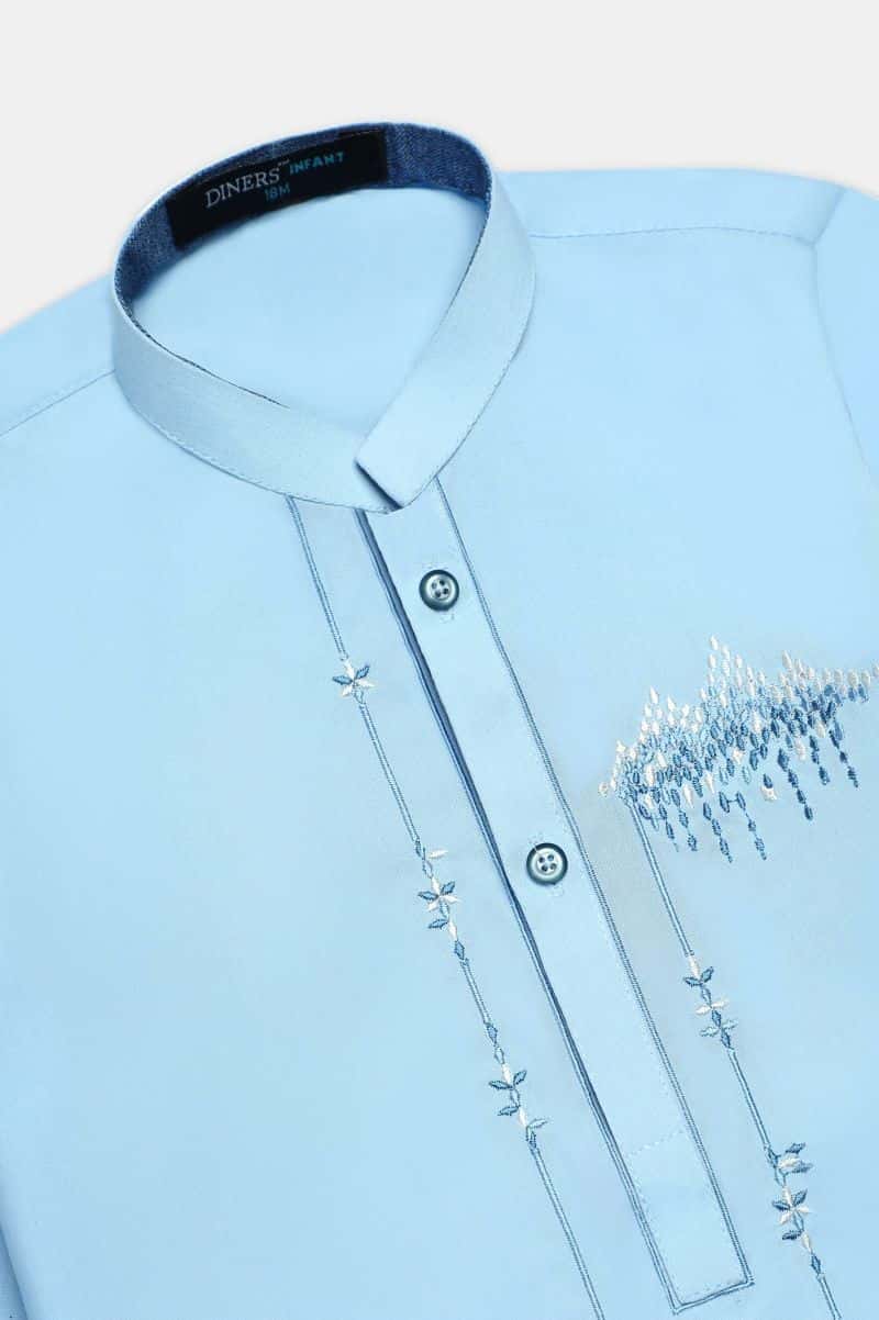Sky Blue Infant Kurta Shalwar - alternate view
