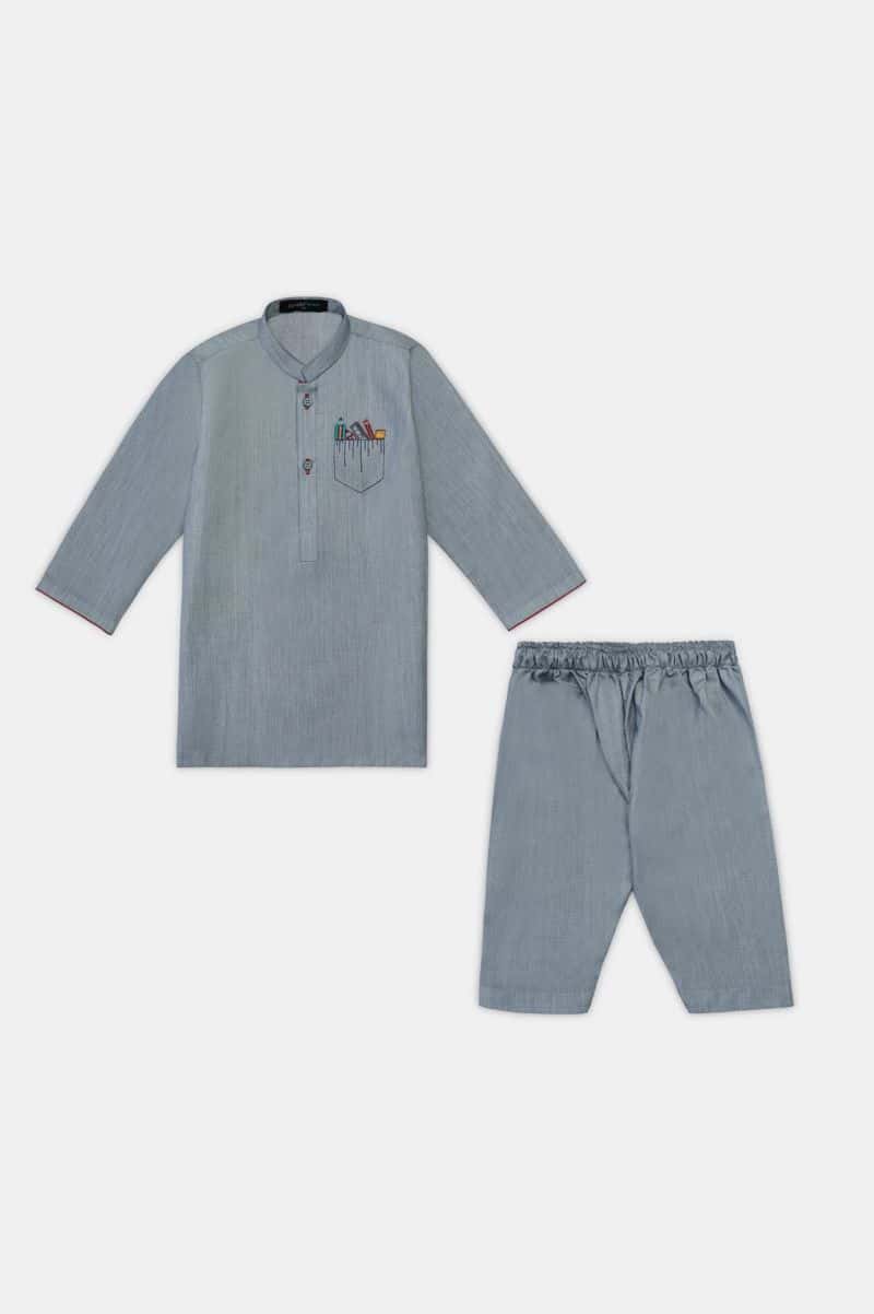 Sky Blue Infant Kurta Shalwar