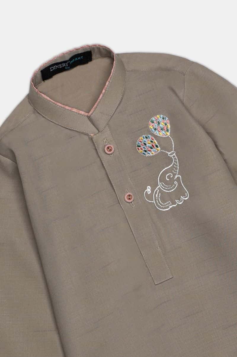 Beige Infant Kurta Shalwar - alternate view