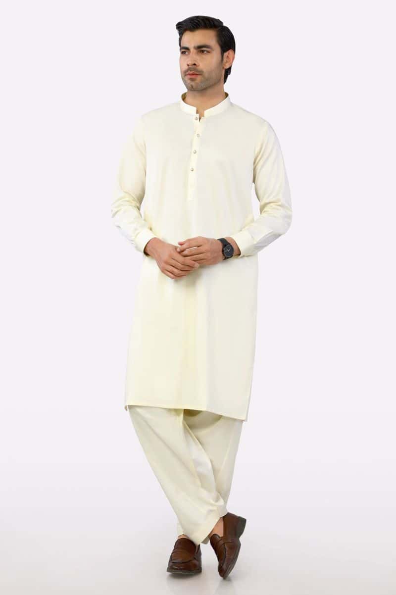 Cream Cotton Shalwar Kameez - alternate view