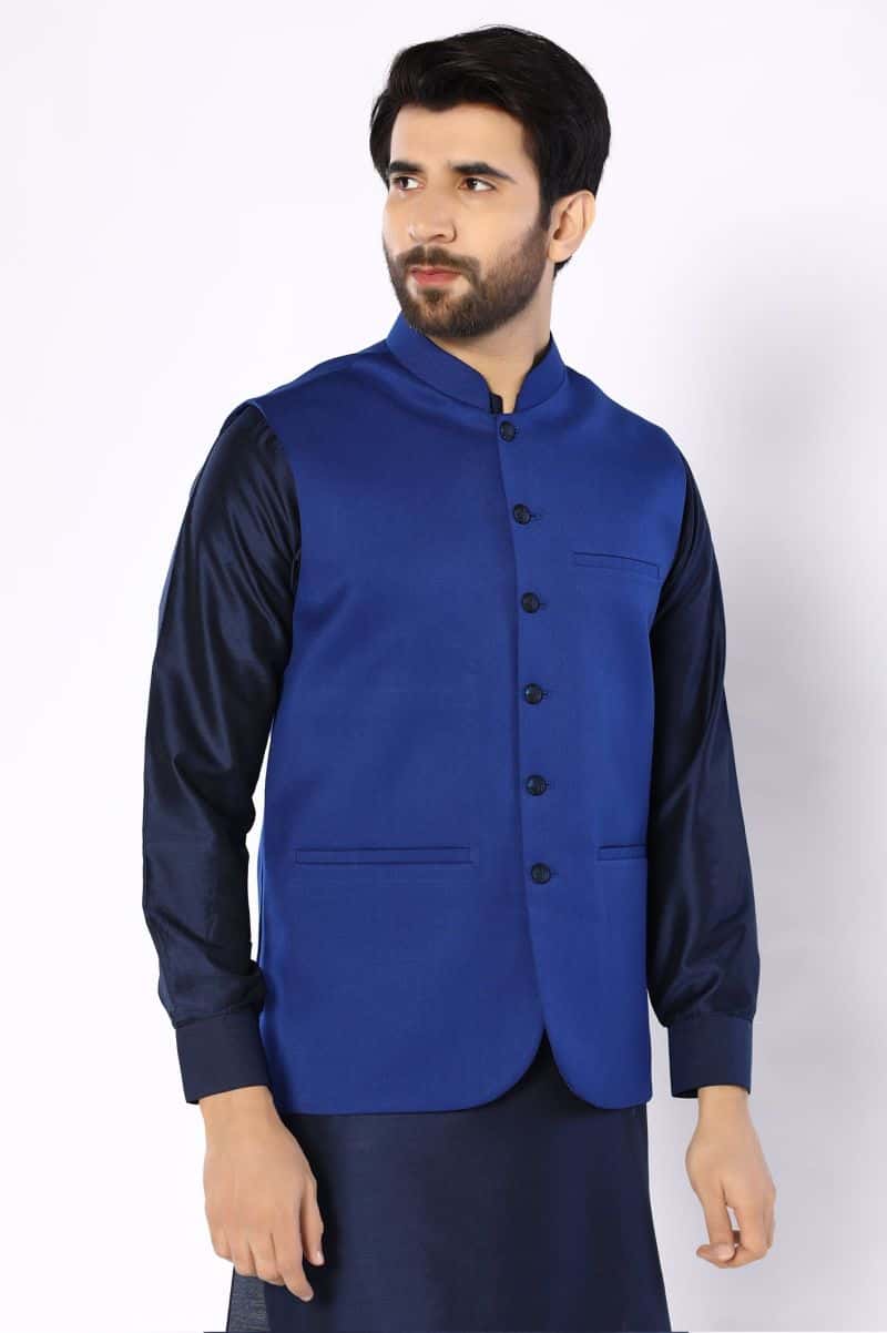 Royal Blue Waistcoat - alternate view