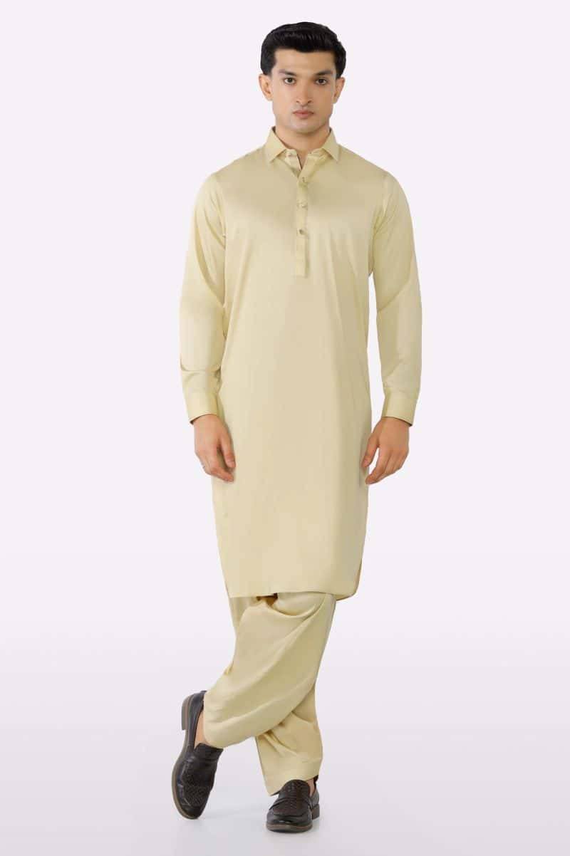 Fawn Cotton Shalwar Kameez - alternate view