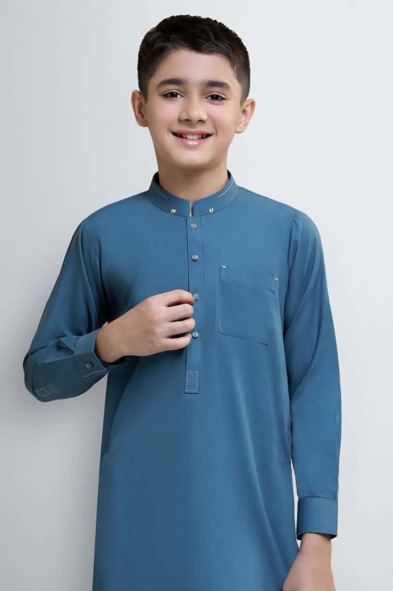 Green Boys Kurta Pajama - alternate view