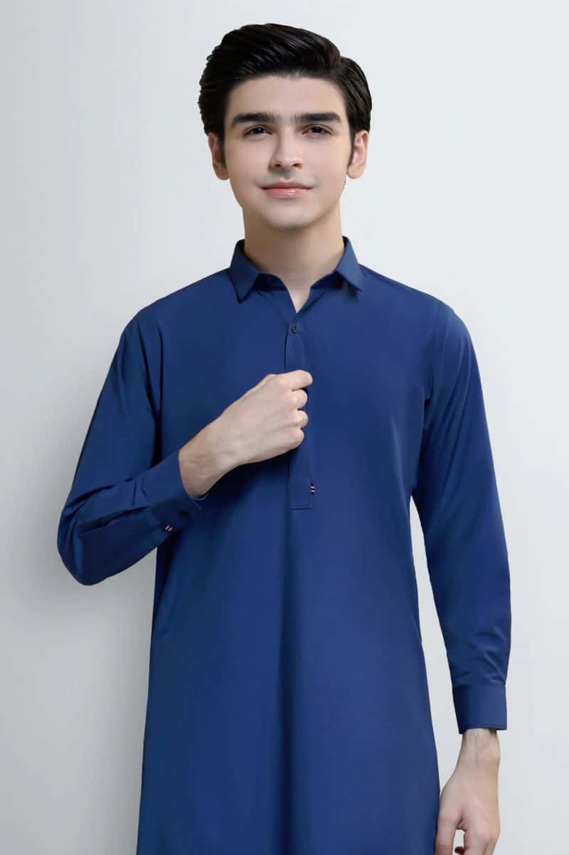Royal Blue Teens Kameez Shalwar - alternate view