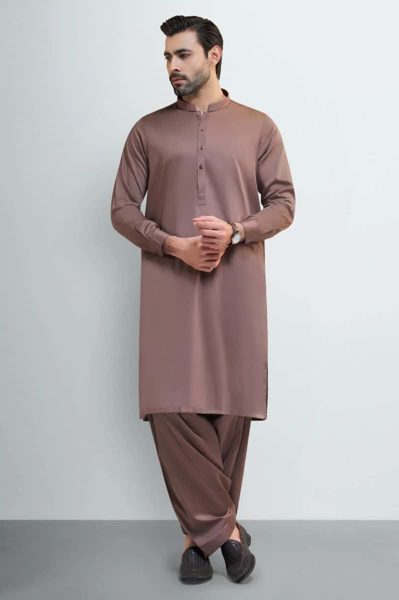 Rust Cotton Shalwar Kameez - alternate view