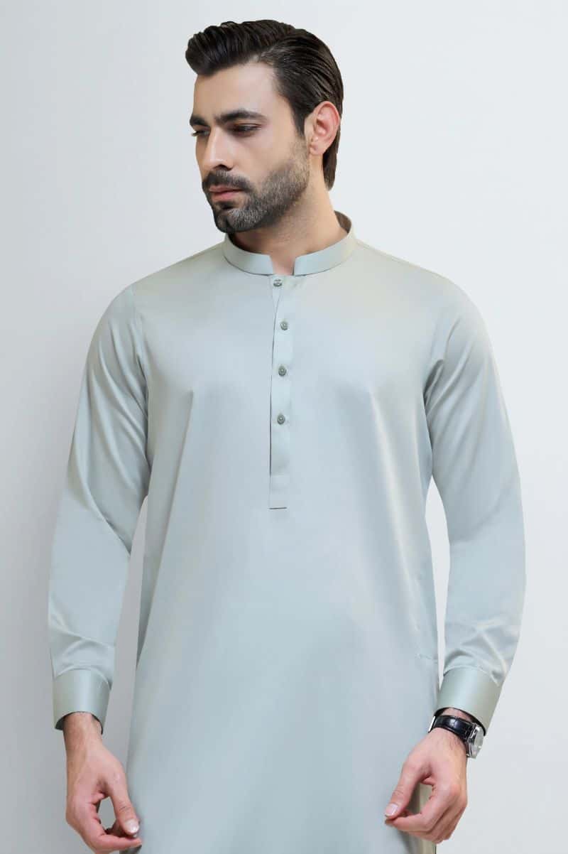 Light Green Cotton Shalwar Kameez