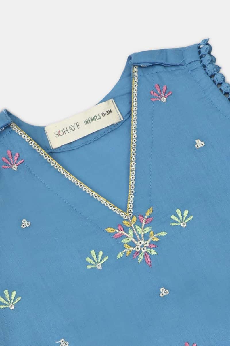 Embroidered Blue Infant 2PC - alternate view