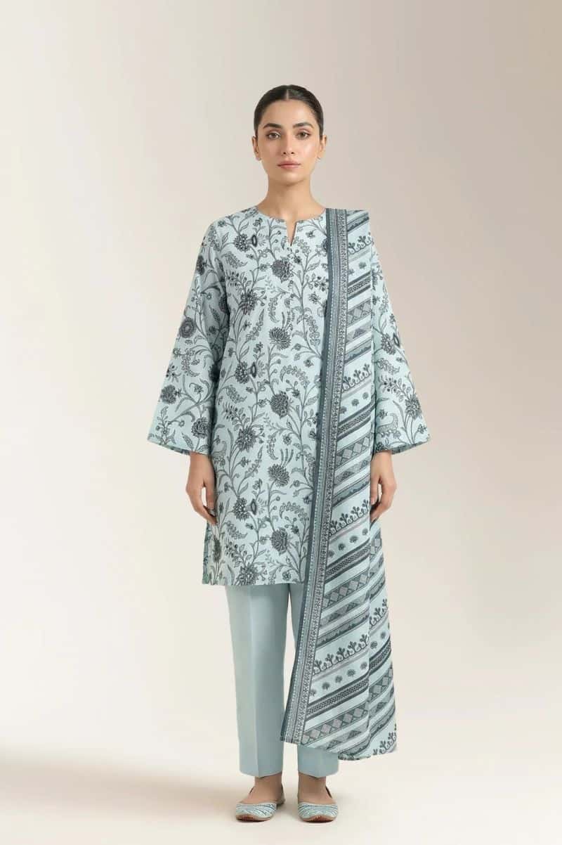 Printed Unstitched 3PC