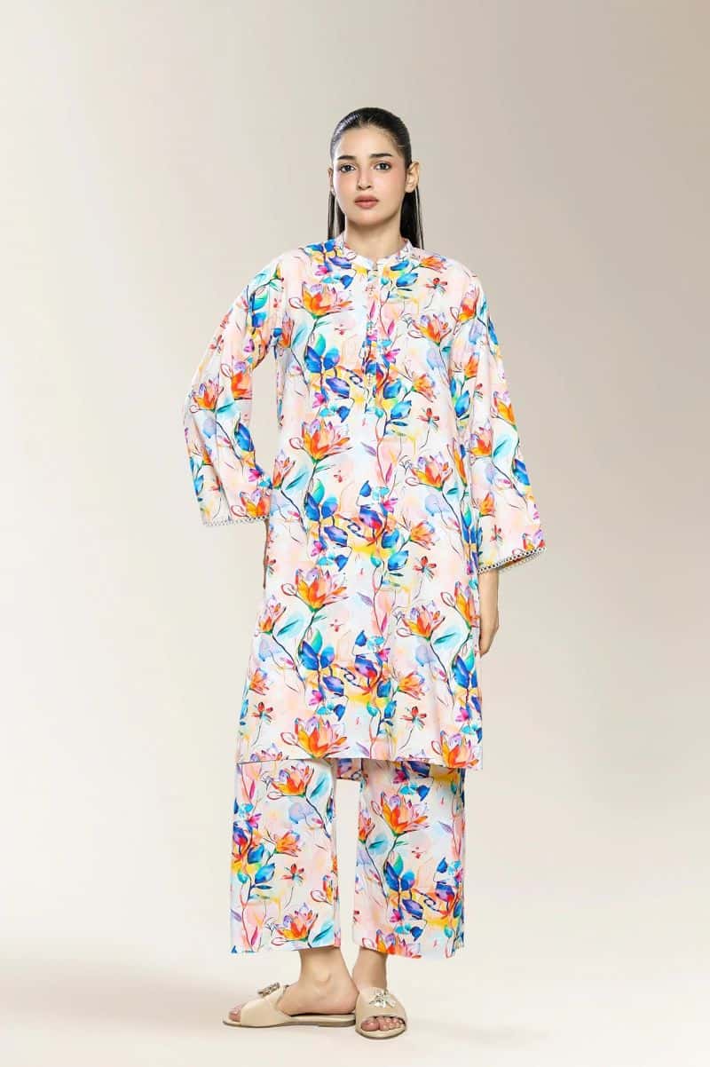 Printed Ivory 2PC