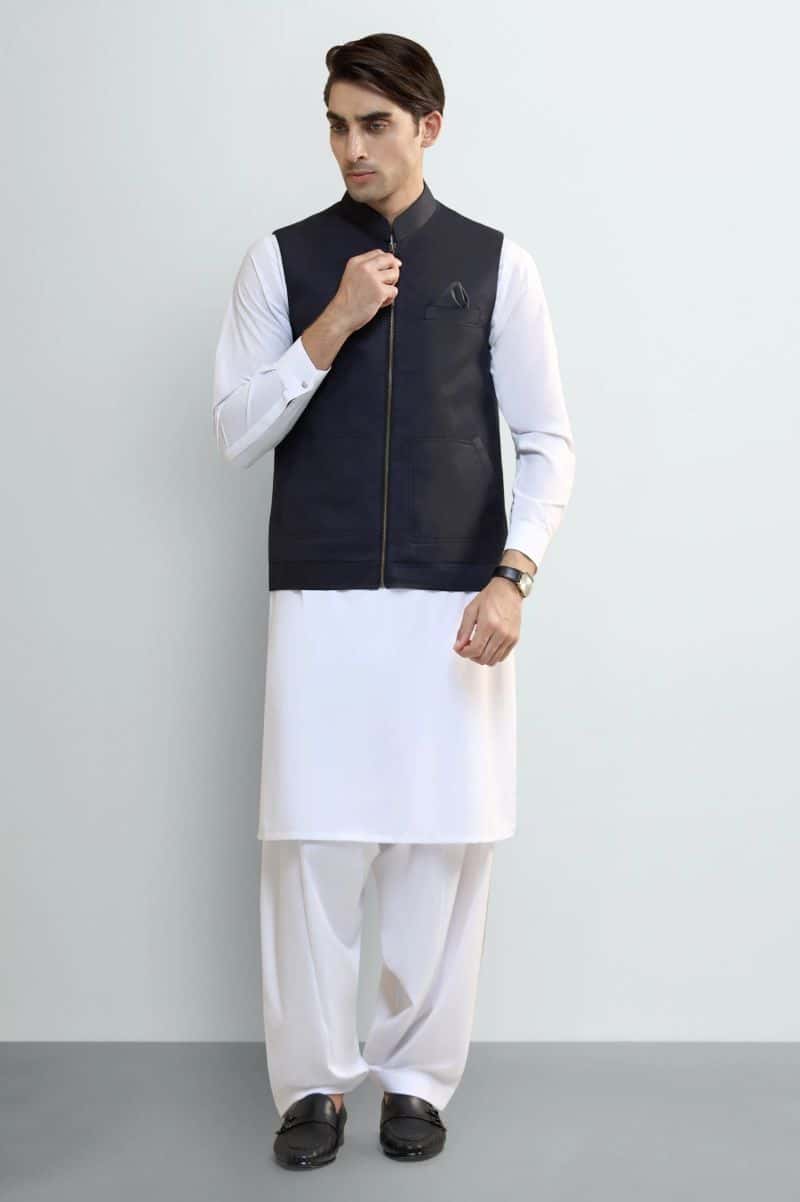 Navy Blue Waistcoat - alternate view