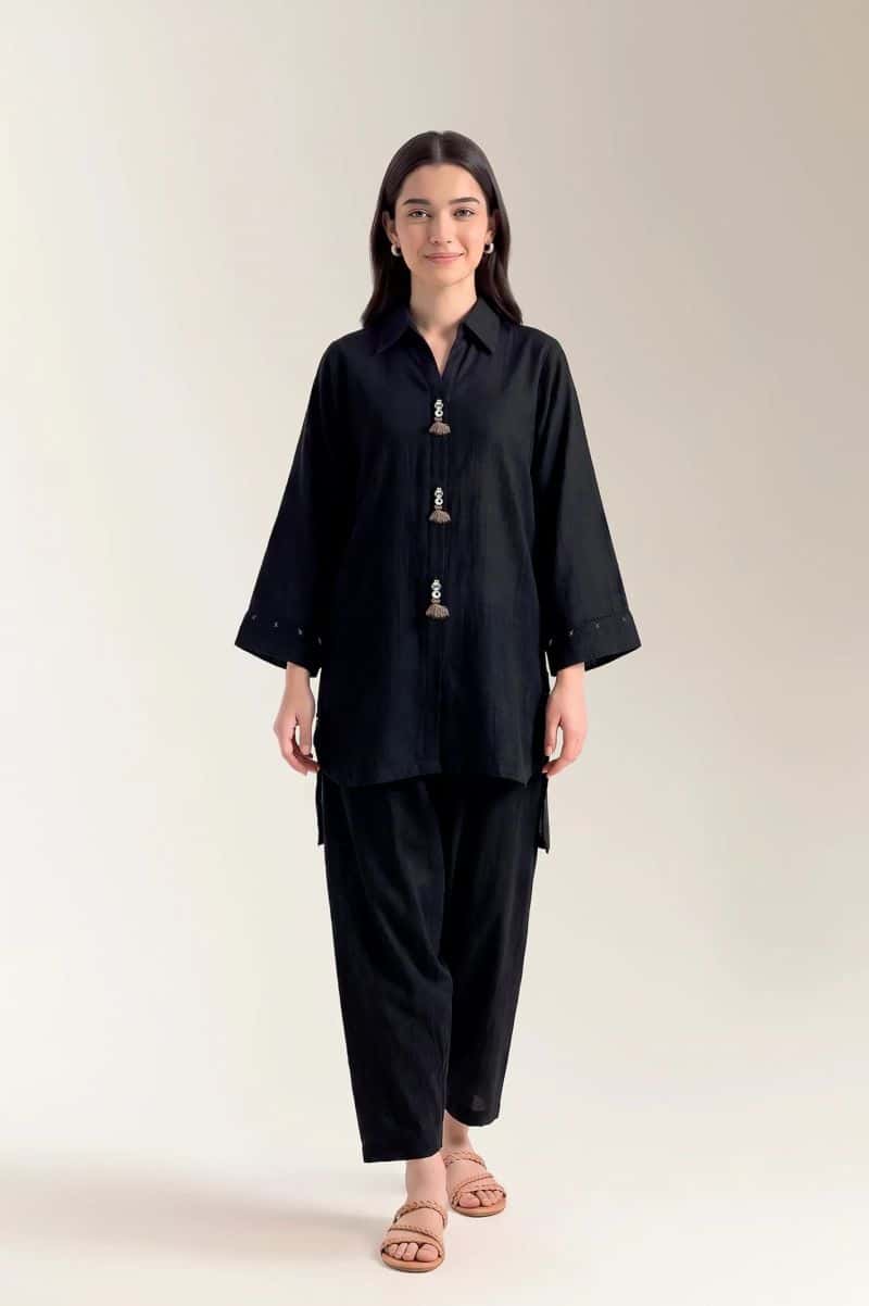 Black Dyed Stylised 2PC