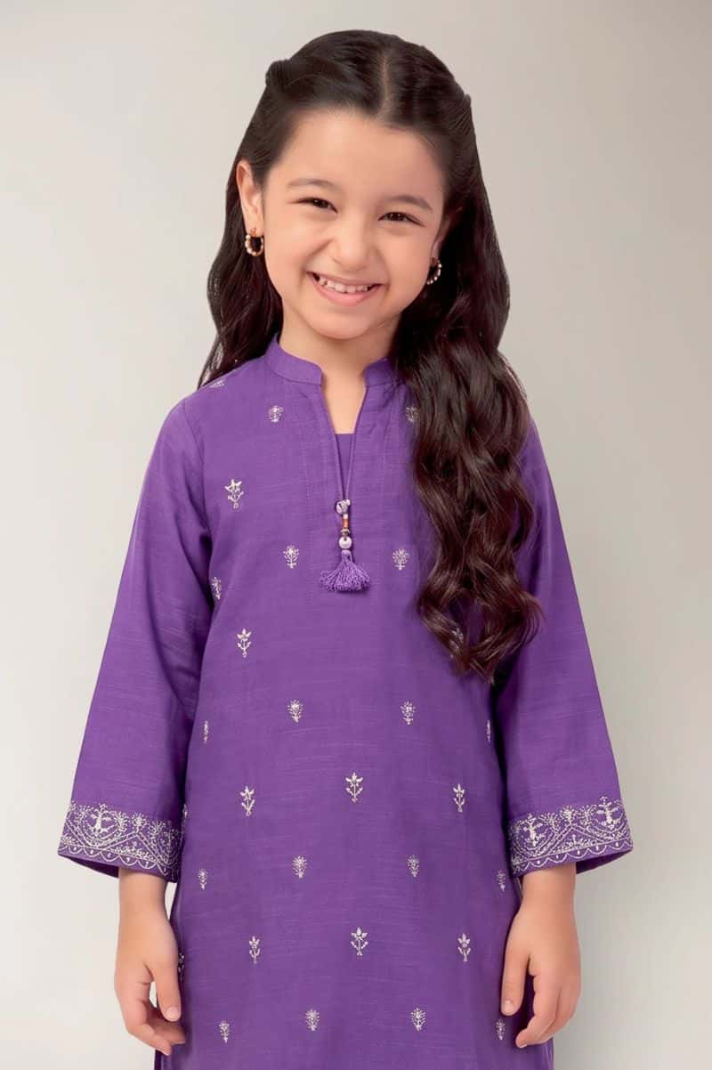 Dyed Embroidered Girls 2PC - alternate view