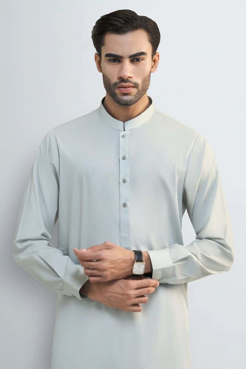 Olive Cotton Shalwar Kameez