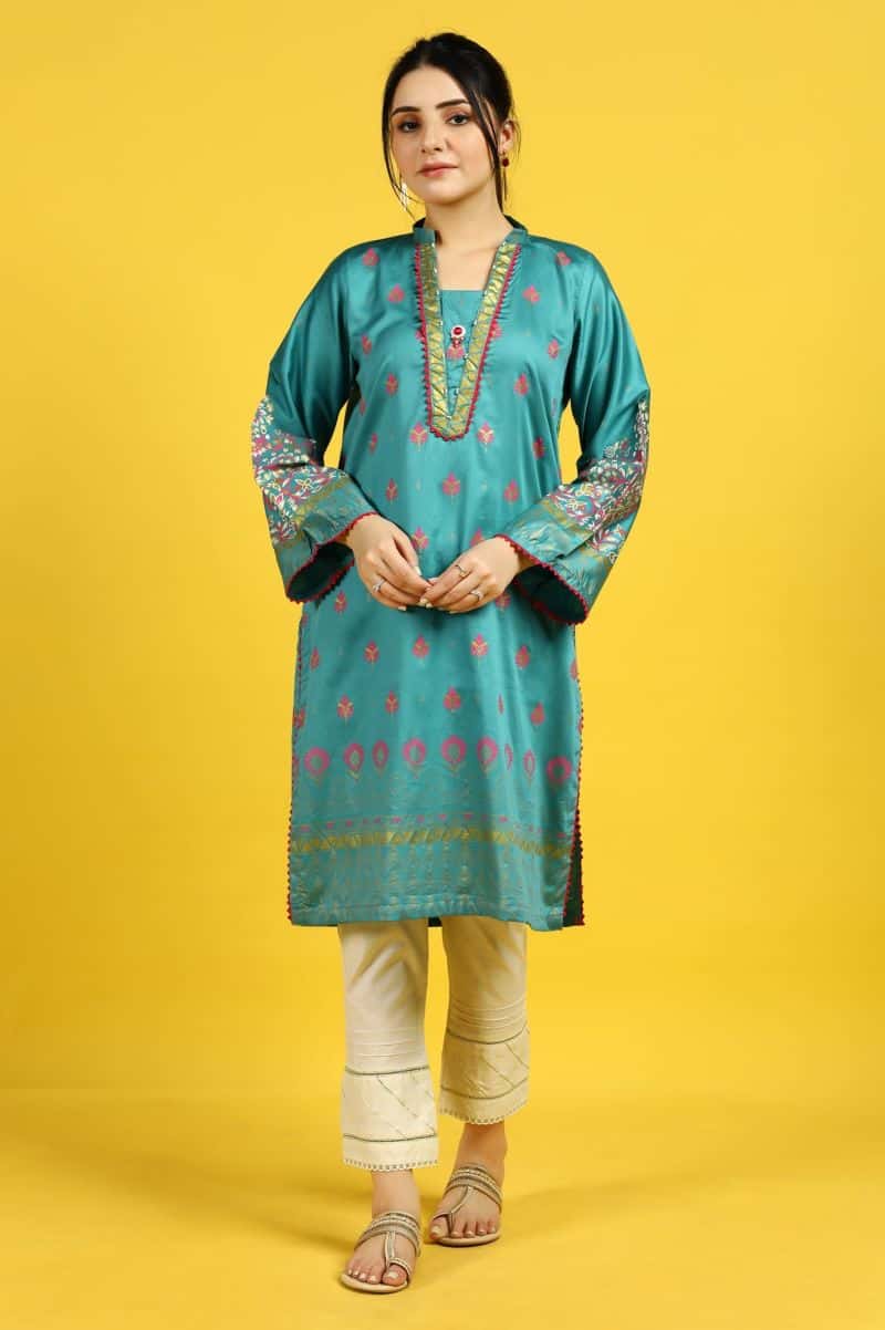 Sea Green Kurti - alternate view