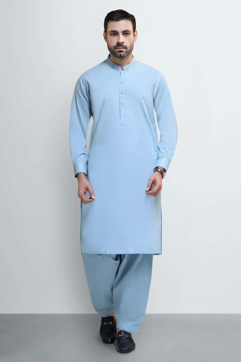 Medium Green Cotton Shalwar Kameez - alternate view