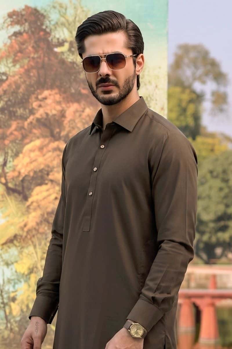 Medium Brown Wash & Wear Shalwar Kameez