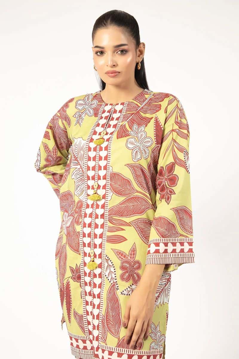 Printed Cambric-Lime 2PC - alternate view