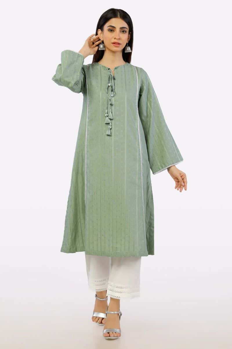 Sage Dyed Kurti - alternate view