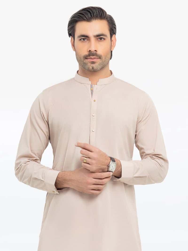 Embroidered Cotton Kurta Pajama - EMTKPT5-054 - alternate view