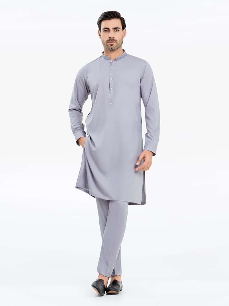 Embroidered Blended Kurta Pajama - EMTKPT24S-036