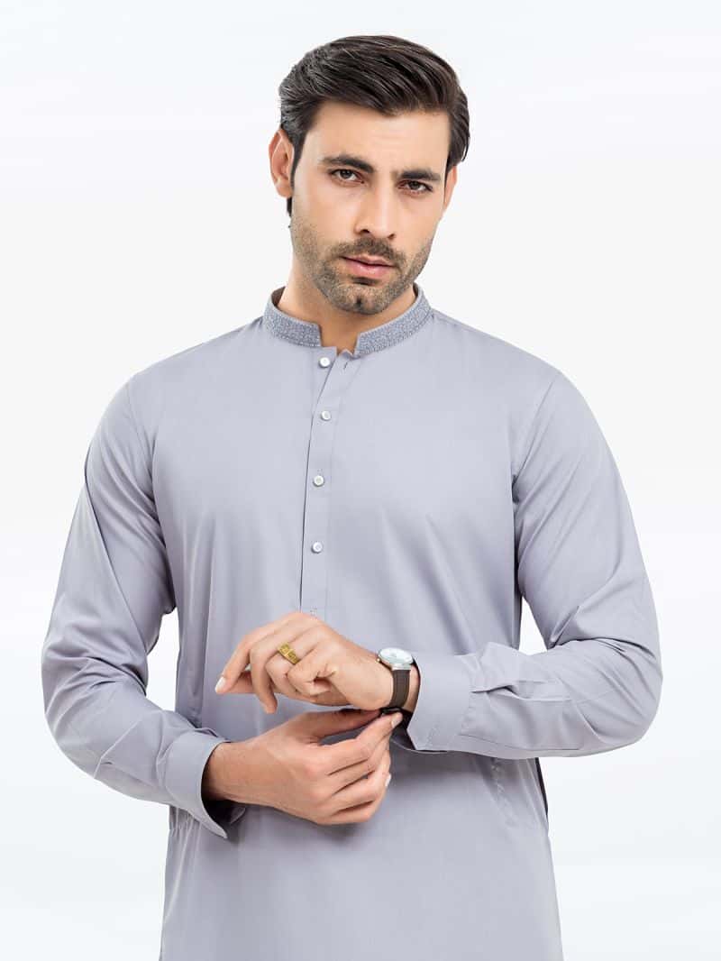 Embroidered Blended Kurta Pajama - EMTKPT24S-036 - alternate view
