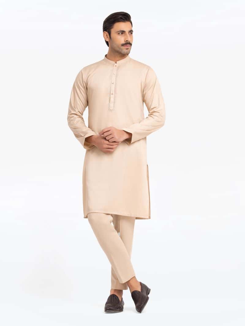 Embroidered Blended Kurta Pajama - EMTKPT24-047