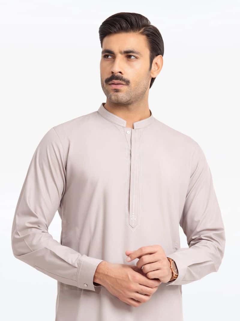 Embroidered Blended Kurta Pajama - EMTKPT24-042 - alternate view