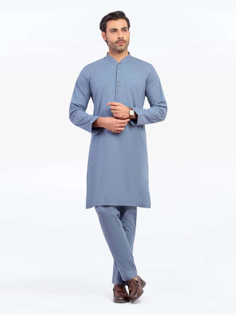 Embroidered Karandi Kurta Pajama - EMTKPT5-071